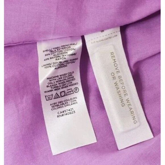 LOFT Women's Border Ruffle Floral V-Neck Sleeveless Midi Dress Size 10 - Picture 9 of 9